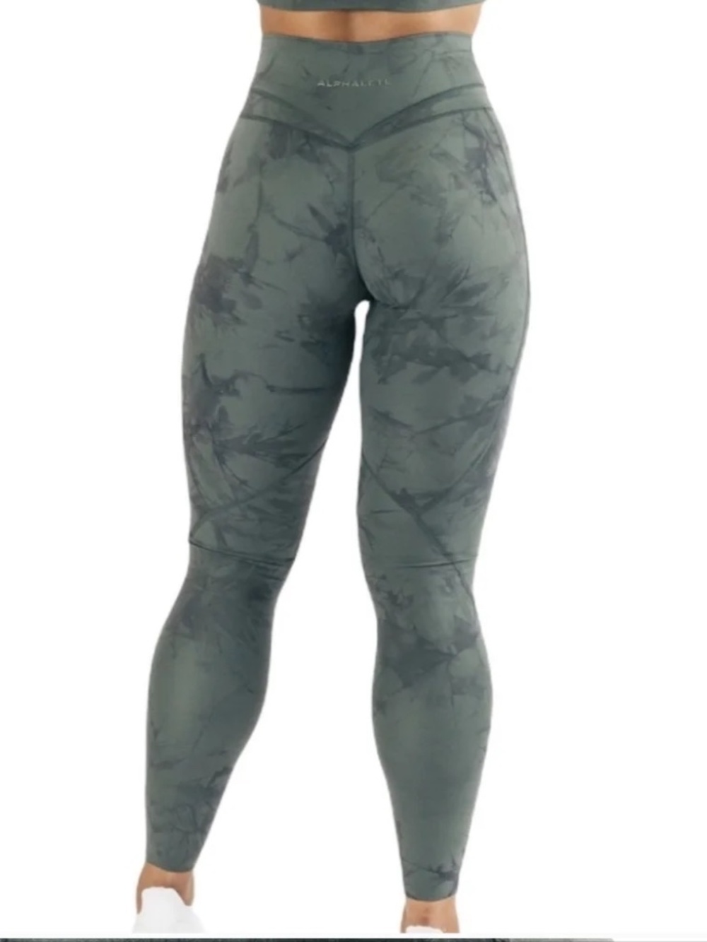 Alphalete Surface Pocket Leggings in tie dye green 29.5 in inseam - Picture 2 of 14